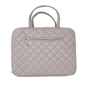 Ms lovely Vegan Leather Toiletry Travel Bag  Large Cosmetic  Grey NEW